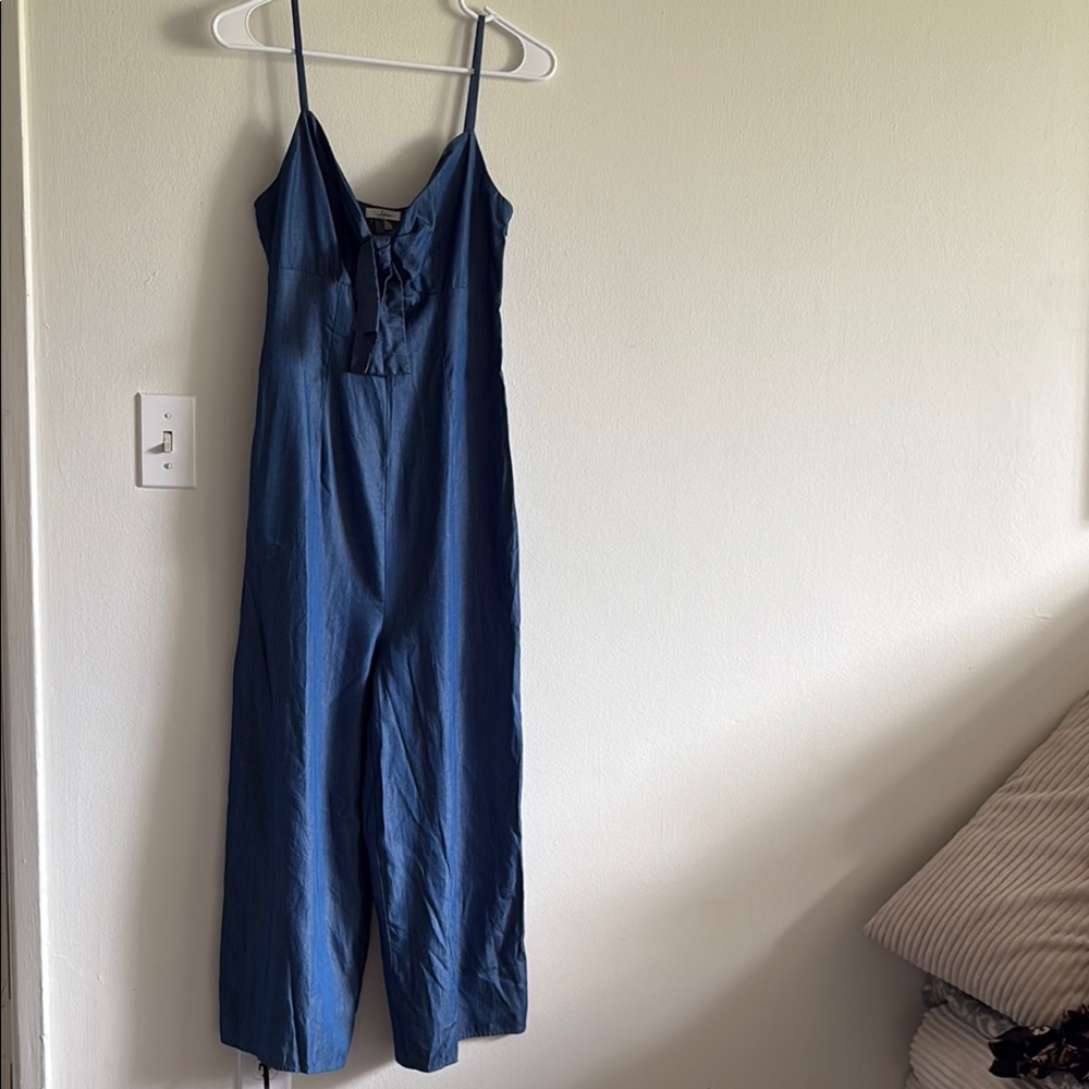 Blue Spaghetti Strap Jumpsuit